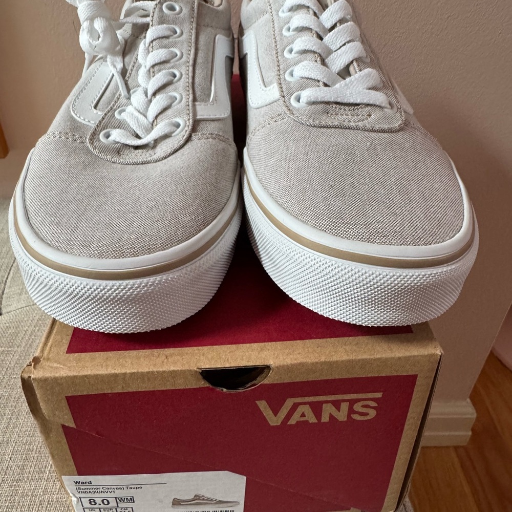 Vans Beige Canvas Sneakers